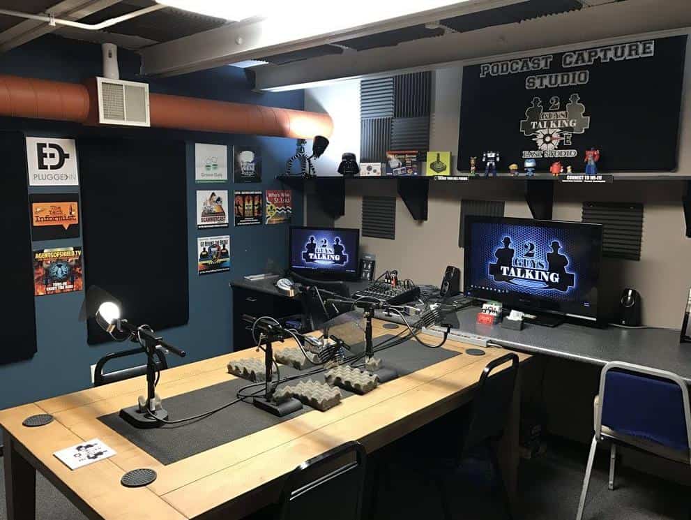 Professional podcast studio equipment